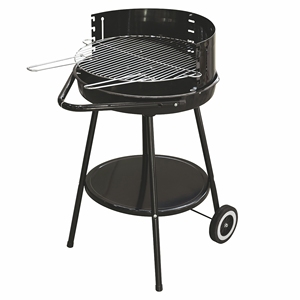 เตาบาร์บีคิวทรงกลมสีดำพร้อมล้อ 51X84.5 ซม. - Product Image 1