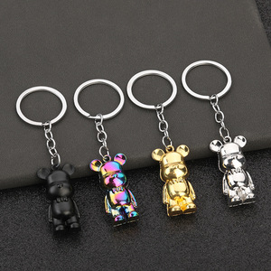 Popular Bear Metal Car Key Jewelry Violent Bear Key Chain Pendant Creative Gift Bag Accessories Wholesale