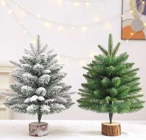 Simulation cryptée ornements d'arbre de Noël décoration mise en scène pied en plastique <span class=keywords><strong>neige</strong></span> floqué arbre de Noël nu - Product Image 6