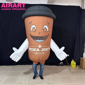 Costume gonflable de tasse de <span class=keywords><strong>café</strong></span> de mascotte de décoration de publicité de défilé extérieur, costume gonflable de tasse - Product Image 2
