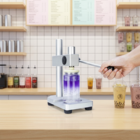 Machine de scellage de bouteilles en plastique semi-automatique commerciale - Entraînement manuel, haute efficacité, fonctionnement facile pour l'emballage des boissons et des aliments
