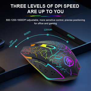 Biểu Tượng Tùy Chỉnh Số Lượng Lớn Im Lặng 2.4Ghz Có Thể Sạc Lại Ergonomic Chuột Chơi Game Cho Mac Giao Diện USB Quang LED Phải Kho - Product Image 4