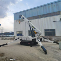 Mini-grue araignée de 2 tonnes avec stabilisateurs hydrauliques pour l'installation et la réparation d'équipements industriels