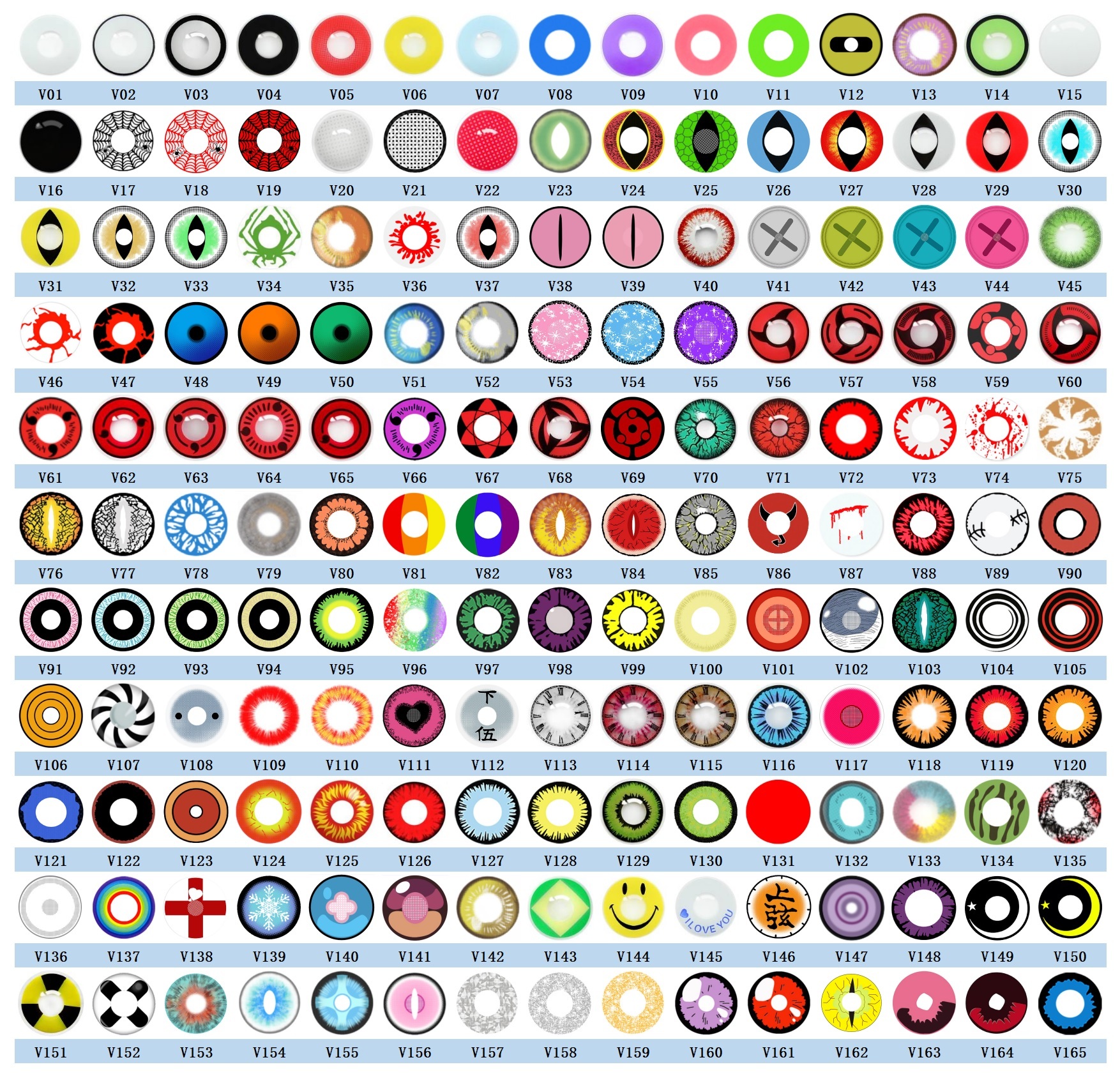 HOT selling crazy color contact lens very cheap 1 year wholesale halloween sharingan contacts lenses