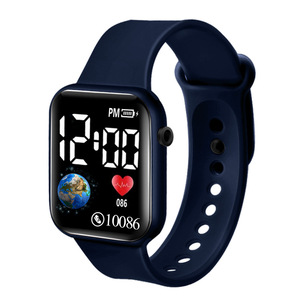 Orologi <span class=keywords><strong>da</strong></span> <span class=keywords><strong>Polso</strong></span> Digitali Sportivi di Lusso in Gomma Unisex con Cassa Quadrata, Cinturino <span class=keywords><strong>da</strong></span> 18mm, Movimento Elettronico, Allarme, Design Cartoon per Uomini e Ragazze - Product Image 1