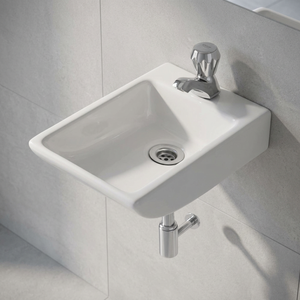 Modern Ceramic Wall Hung Wash Basin Single Hole Bathroom Hand Wash Sink for Hospital Mall Villa Projects Wholesale - Product Image 4