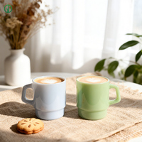 Jade Weiße Glasbecher Einwandige Glas-Teetasse Kaffeetasse mit Henkel Individuell Gefärbte Glasbecher
