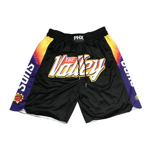 Nuovi pantaloncini da strada in Mesh personalizzati retrò basket corto per le tasche con cerniera da uomo - Product Image 4