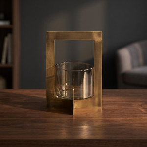 Modern High Quality Glass <b>Votive</b> <b>Candle</b> Jar with Stylish Metal Holder for Home Decor This Christmas Season - Product Image 5