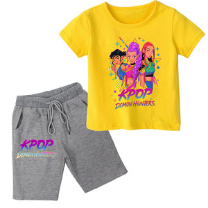 I nuovi cacciatori di demoni KPop stampano abbigliamento sportivo Casual a maniche corte per bambini - Product Image 4