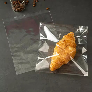 Sacs de boulangerie transparents en PP de qualité alimentaire, autocollants, pour bagels, sandwichs, pâtisseries, logo personnalisé - Product Image 1