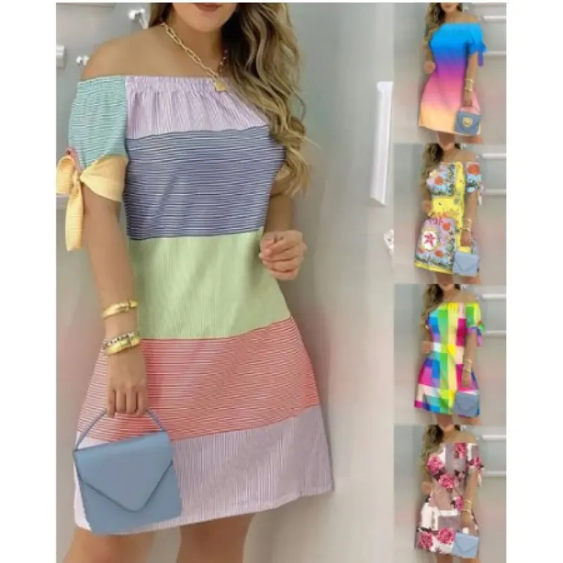 2023 Women S Clothing New Arrival Hot Sale Resort Inspired Gradient Tie Dye Floral Print Dress