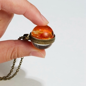 Collier Pendentif Vintage Personnalisé pour Hommes et Femmes, avec Boule de Verre Lumineuse des Huit Planètes (<span class=keywords><strong>Terre</strong></span>, <span class=keywords><strong>Mars</strong></span>) - Product Image 6