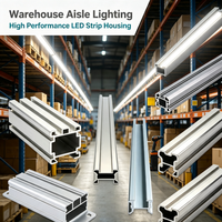 Boîtier de bande LED en aluminium extrudé haute performance, dissipateur de chaleur optimisé pour la production de luminaires intérieurs