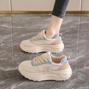 Khaki breathable sports shoes, trendy and fashionable, casual and comfortable,thick-soled walking shoes,<b>for</b> couples,summer style - Product Image 3