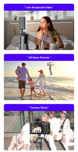 Trípode Estable F05, Palo Selfie con Disparo Equilibrado y Estable, 360 ° Teléfono Celular con Disparo Panorámico para Grabación de Video - Product Image 4