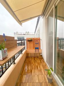 Modern Design Acacia <b>Wood</b> Deck Tiles PVC Interlocking Outdoor Patio Tiles Waterproof All Weather for Indoor Application Decking - Product Image 6