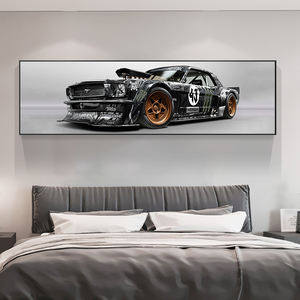 Ford Mustang klasik mode keren mewah mobil beras mobil kanvas lukisan gambar seni dinding untuk ruang tamu Dekorasi Rumah - Product Image 3