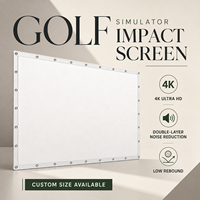 Écran d'impact gris premium pour simulateur de golf, réduction du bruit, clubs, salles de simulateur de golf à domicile