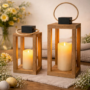 Customized Handmade Wooden Candle <b>Lantern</b> with <b>Black</b> Top Candle Holder For Event & Home Decor Hanging & Floor <b>Lantern</b> - Product Image 1