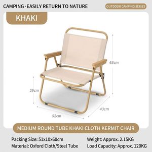 <span class=keywords><strong>Set</strong></span> di Sedie da Pranzo Pieghevoli in Acciaio Inossidabile con Tessuto Oxford - Arredamento Portatile per Esterni e Campeggio - Product Image 4
