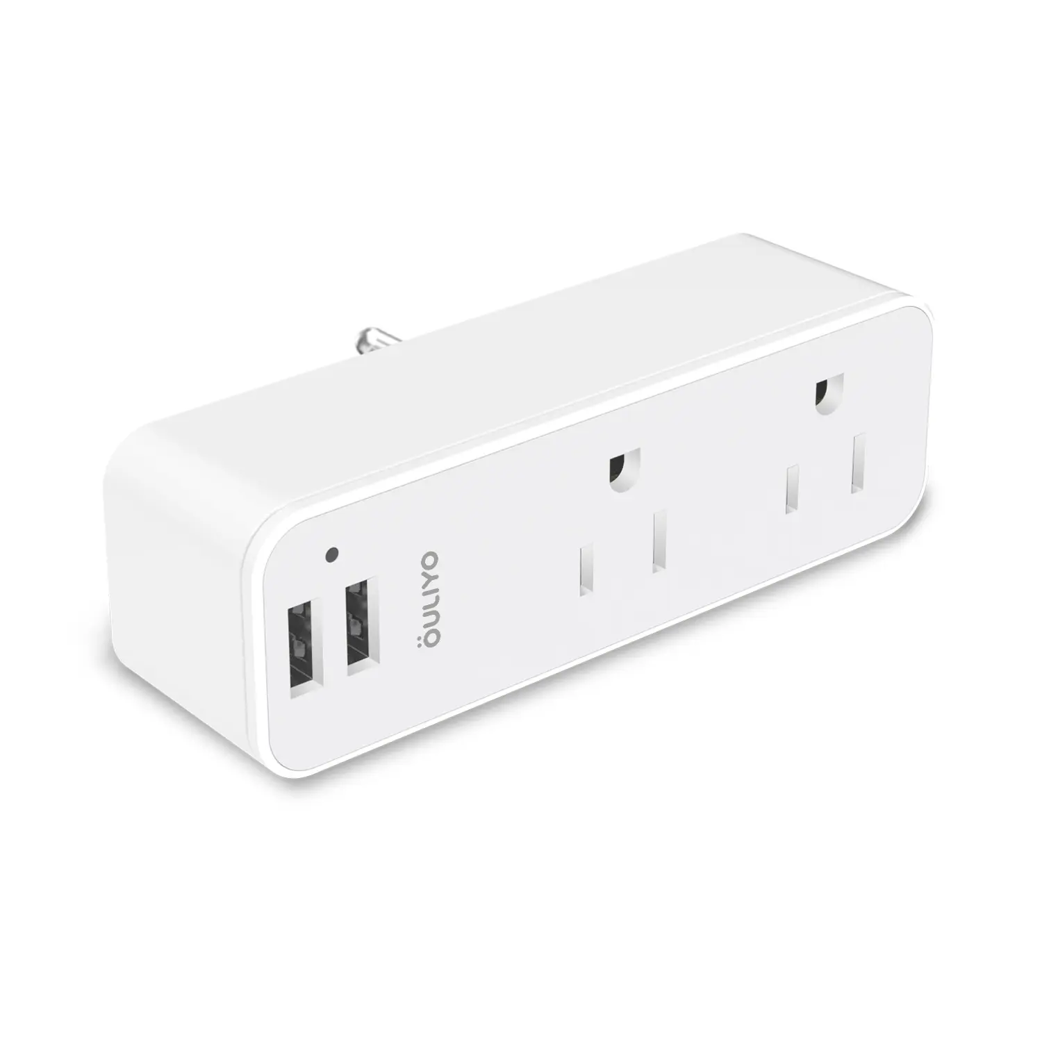 US Power Strip Extension Socket With 2 Outlet And 2 USB Without Cable Wall Mounted Socket