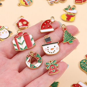 Breloques de Noël en acier inoxydable pour accessoires de bijoux DIY, ensemble de pendentifs décoratifs - Product Image 3