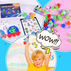 Perles Hama en gros, jouets Aliens spatiaux, perles à repasser, jouets éducatifs, perles Perler DIY phosphorescentes pour enfants - Product Image 5