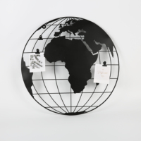 Vente flash - Décoration murale intérieure 3D en métal, art mural, carte du monde pour la maison