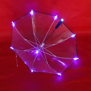 Holografische Iriserende Laser Reflecterende Pvc-Paraplu 'S Omarmen Magie, Met Kleurrijke Poe-Luifel En U-Handvat/
