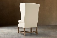 Fauteuil moderne de taille personnalisable, fabriqué à la main avec un cadre en bois massif, fauteuil de salon