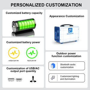 Banque d'alimentation portable silencieuse <span class=keywords><strong>rechargeable</strong></span> sur mesure pour l'extérieur, mini station d'alimentation solaire et automobile, Lifepo4, pour les situations d'urgence - Product Image 6
