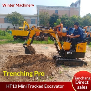 Mini-excavatrice à chenilles d'exportation russe, excavatrice multifonctionnelle agricole pour la maison, mini-machine de terrassement de 1 tonne - Product Image 1