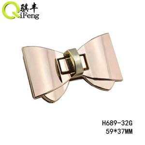 QIFENG, nuevo diseño, bolsa de Metal, piezas de Hardware, <span class=keywords><strong>tipo</strong></span> <span class=keywords><strong>mariposa</strong></span>, bloqueo de giro, bolso de moda, bloqueo de giro - Product Image 4