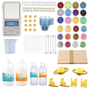 Sunhappy, gran oferta, Kit de resina epoxi de cristal, todo en un paquete, joyería Diy, arte, resina epoxi, resina artesanal para principiantes