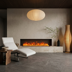 Coffret cadeau de Noël : Meuble TV électrique avec foyer atomisé à flamme LED, pour usage domestique et hôtelier, style encastré anglais, pour salon familial - Product Image 4