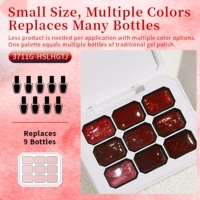 9 Farben Fester Creme-Roter Gel-Nagellack Diamant-Glänzender Katzenaugen-UV-Nagellack OEM Private Label Nageldesign DIY Großhandel