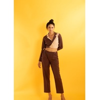 Ensemble coordonné vintage pour femmes Dusky Dawn, tenue élégante en deux pièces avec short, design élégant, look tendance, coupe confortable, parfait pour les fêtes