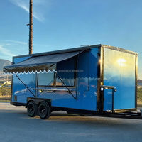Camión de Comida Rápida Personalizable para Restaurante con Cocina Completamente Equipada, Kiosco de Café y Barbacoa, Remolque Móvil de Comida Callejera