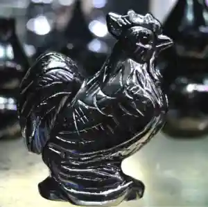 자연 손 새겨진 에너지 블랙 흑요석 중국어 조디악 크리스탈 유물 홈 장식 풍수 재산 제품 공예