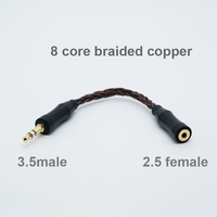 Nouvelle arrivée câble adaptateur HIFI 8 core OCC 2.5 femelle à 3.5 à 4.4 câble équilibré pour accessoires de casque Moondrop PS4