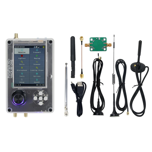 PortaPack H2 + HackRF One SDR: 3.2 Inch Screen, Mayhem Firmware, Aluminum Case & Antennas for Drone