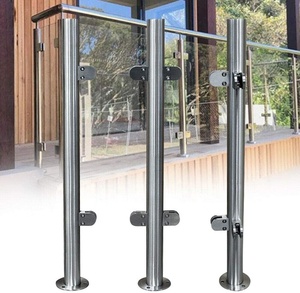 Rail <span class=keywords><strong>de</strong></span> <span class=keywords><strong>Balustrade</strong></span> en acier inoxydable, accessoires <span class=keywords><strong>de</strong></span> quincaillerie, poteau <span class=keywords><strong>de</strong></span> glaçage des escaliers, clôture <span class=keywords><strong>de</strong></span> <span class=keywords><strong>jardin</strong></span>, balancier <span class=keywords><strong>de</strong></span> protection en verre - Product Image 4