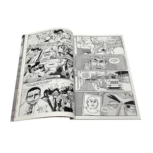 Compañías profesionales Impresión personalizada de revistas/cómics Precio al por mayor Libro de tapa blanda Impresión bajo demanda Productos