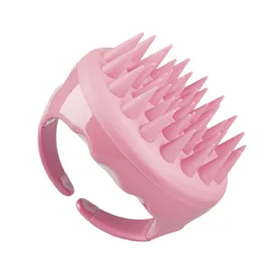 Hot Sale Silicon Comb Curly Hairs for Women Round Shape Silicone Hair Brushes and Combs Professional Pink