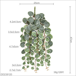 Tree Cat Artificial Hanging Plant 47cm 126 <b>Leaves</b> Green Plastic <b>Decorative</b> Vine <b>Wall</b> Mounting - Product Image 1
