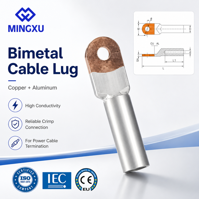 Factory Price DTL-1-25mm2 Copper Aluminum Compression Connecting Bimetallic/Bimetal Lugs Cable Lugs CE/IEC Certificate Crimp Lug