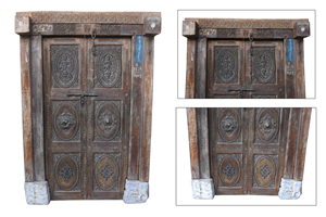 Puerta de Madera con Marco Tallado a Mano, Marco Moderno de Lujo para Dormitorio, Villa, Residencia, Sala de Estar, Comedor, Hogar - Product Image 2