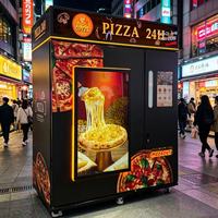 Estación expendedora de pizza sin personal de alta rentabilidad con pantalla táctil de 22 pulgadas, 1 año de garantía, cámara de conservación de calor automática y ventas en tiempo real