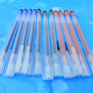 Stylo gel transparent givré, corps en plastique, pointe fine, papeterie de bureau et scolaire, encre noire, stylo signature - Product Image 2